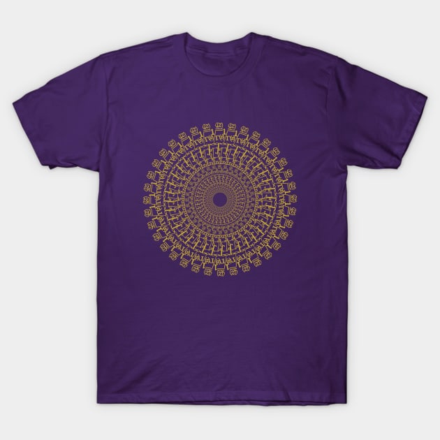 Riemann Zeta Function Mathdala - Gold T-Shirt by divergentsum